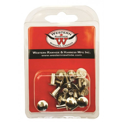 1/2" Nickel Plated Chicago Screws by Western Rawhide®
