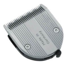 Silver metal hair clippers with a black base, featuring 'Made in Germany' printed on the blade, shown against a plain white background.