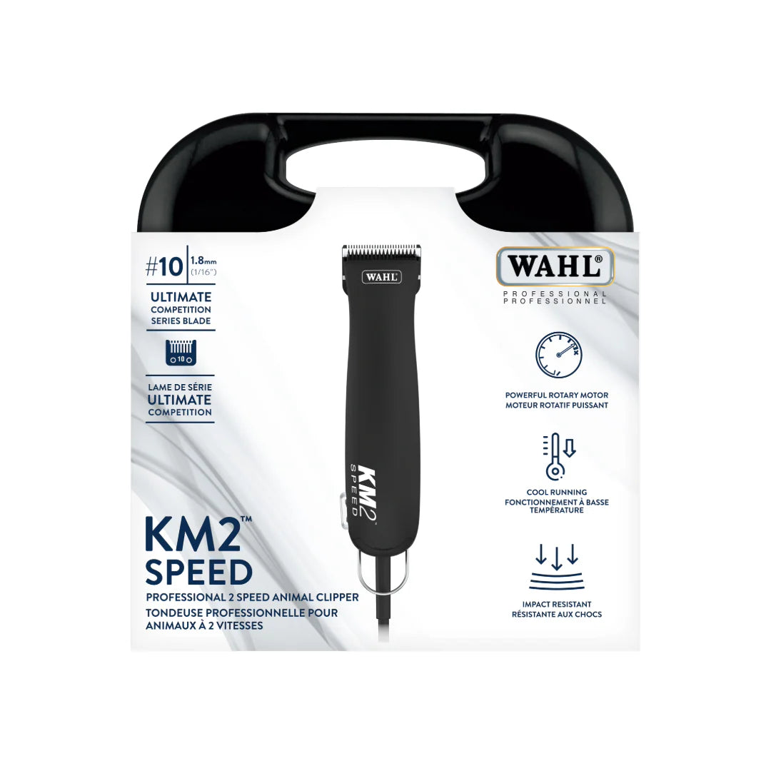 Wahl KM2 Speed animal clipper packaging on a white background