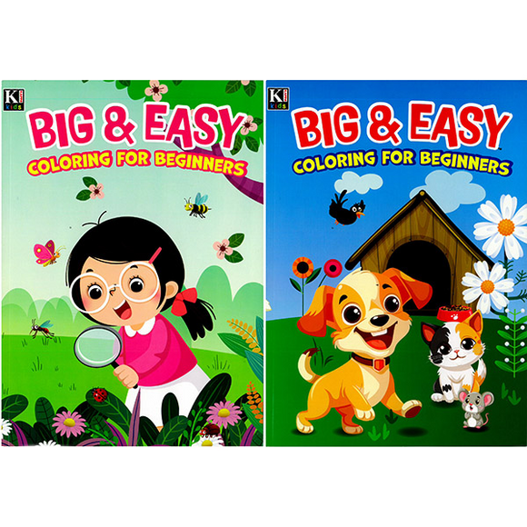 'Big & Easy' Coloring Book for Beginners