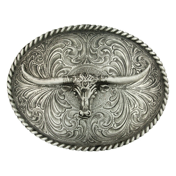 Attitude™ Longhorn Classic Antique Buckle by Montana Silversmiths®