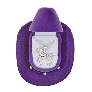 Cowboy Hat Gift Box Horse Necklace by AWST