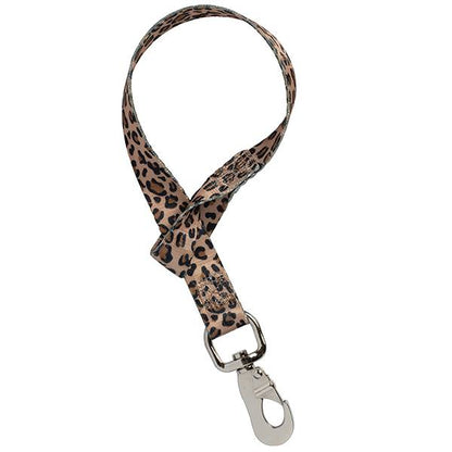 Leopard print bucket strap on a white background