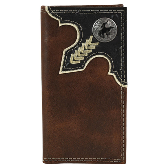 Rawhide Stitch and Bronco Concho Junior Rodeo Wallet by Justin®