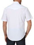 Solid White Short Sleeve Men's Shirt by Wrangler®
