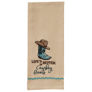 'Life's Better In Cowboy Boots' Dish Towel by Park Designs®