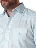Baby Blue Tonal Pearl Snap Men's Shirt by Wrangler®