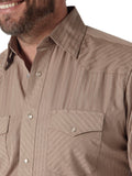 Tan Tonal Pearl Snap Men's Shirt by Wrangler®