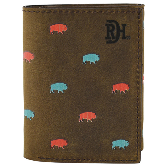 Bison Pattern Tri-fold Men's Wallet by Red Dirt Hat Co®