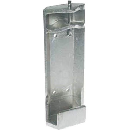 an aluminum piece to mount in a corner to hold a water bucket