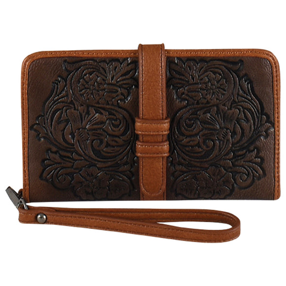 Two Tone Floral Embossed Women's Wallet by Justin®