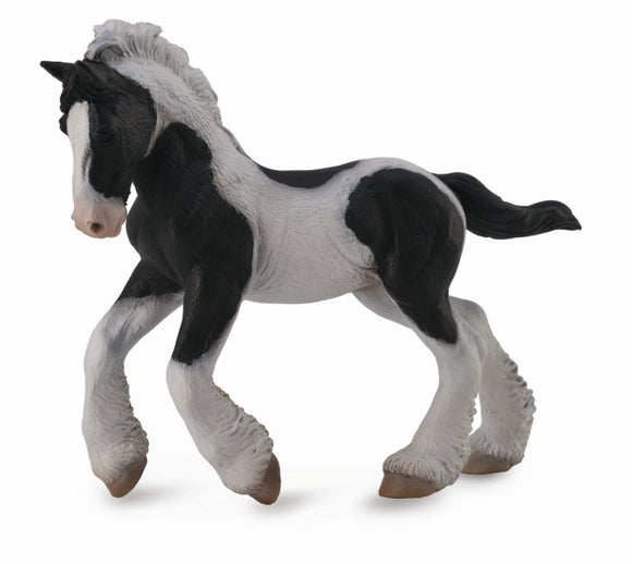 Black & White Piebald Gyspy Foal Figurine by CollectA®