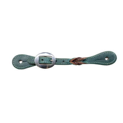 Burgundy and Emerald Twist Women's Spur Straps by Professional's Choice®
