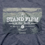 Heather Blue 'Stand Firm In The Faith' Men's T-Shirt by Kerusso®