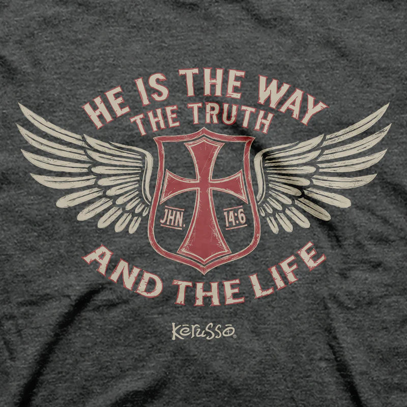 'John 14:6 - Wings' Men's T-Shirt by Kerusso®