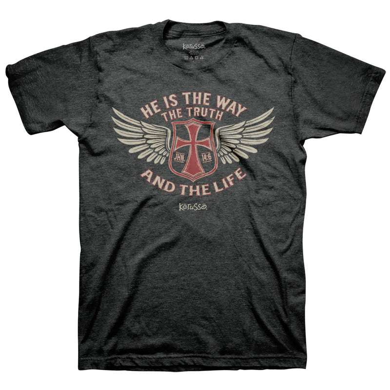 'John 14:6 - Wings' Men's T-Shirt by Kerusso®