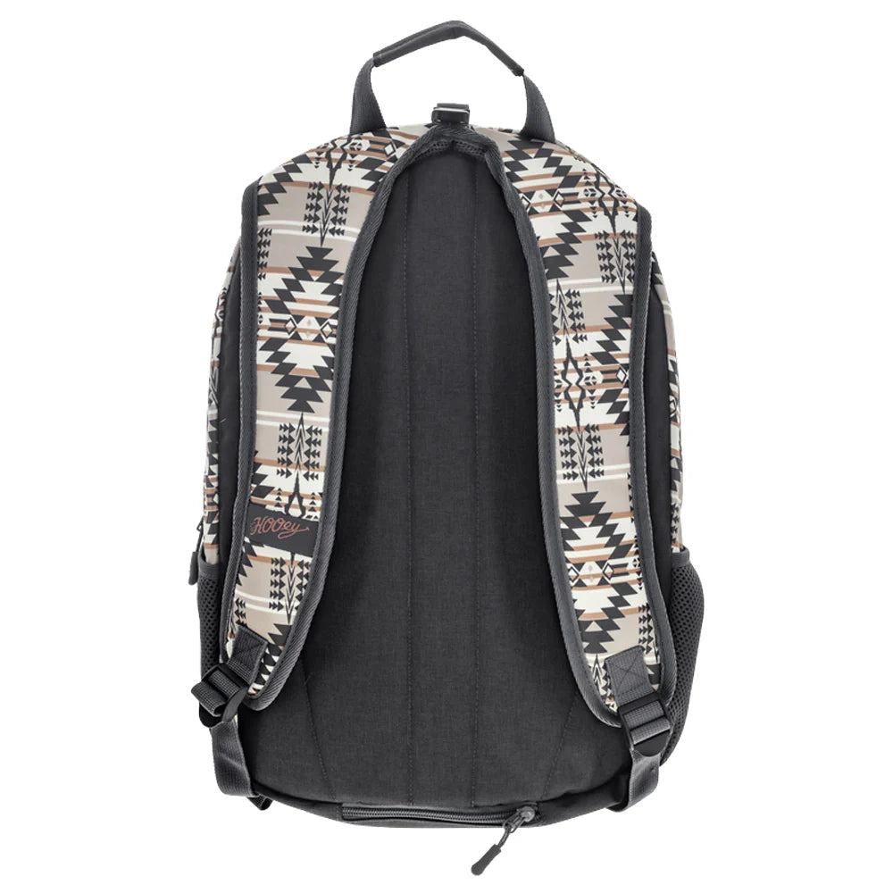 Hooey Backpack with patterned side panels on a white background