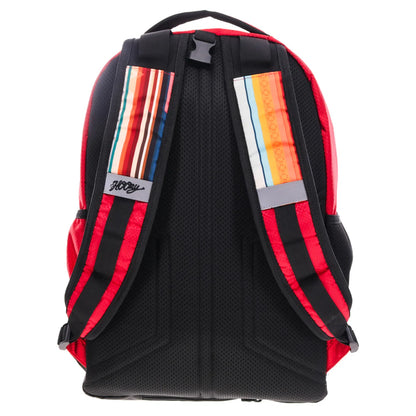 Hooey Backpack with colorful straps on a white background