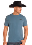 Blue 'Wild West' Men's T-Shirt by Rock&Roll Denim®