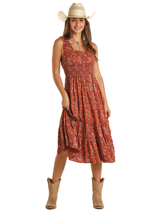 Rust Floral Women's Dress by Panhandle Slim®