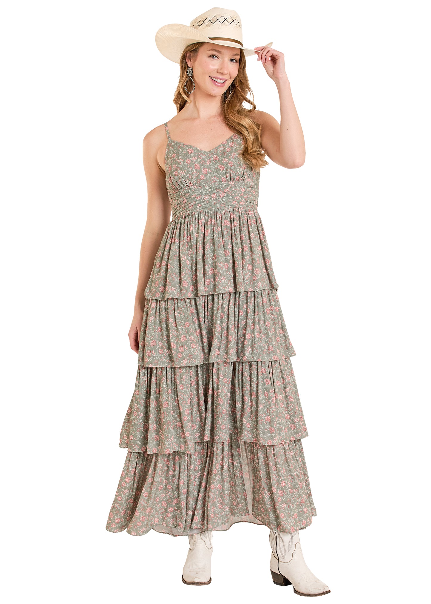 Jade Floral Tiered Dress by Rock & Roll Denim®