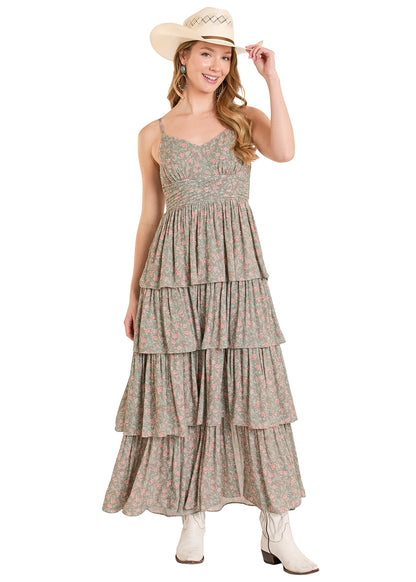 Jade Floral Tiered Dress by Rock & Roll Denim®