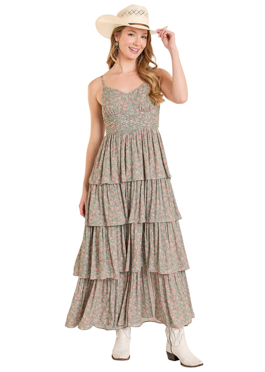 Jade Floral Tiered Dress by Rock & Roll Denim®