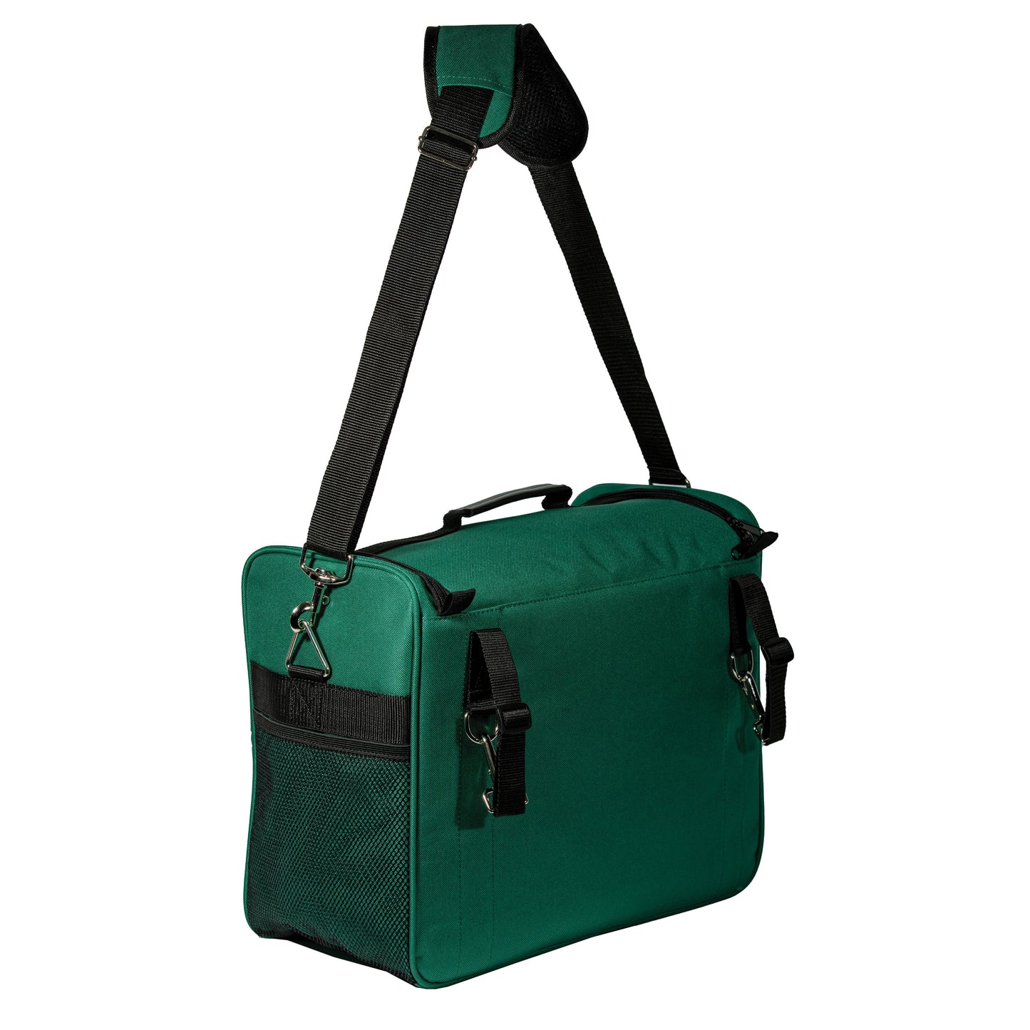 Green Professional's Choice bag with a black strap on a white background