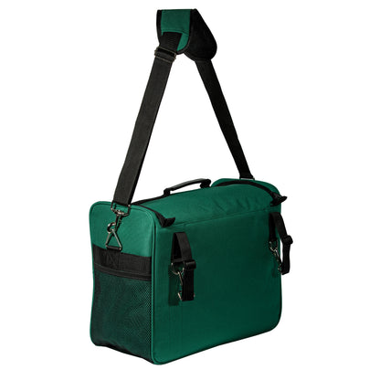Green Professional's Choice bag with a black strap on a white background