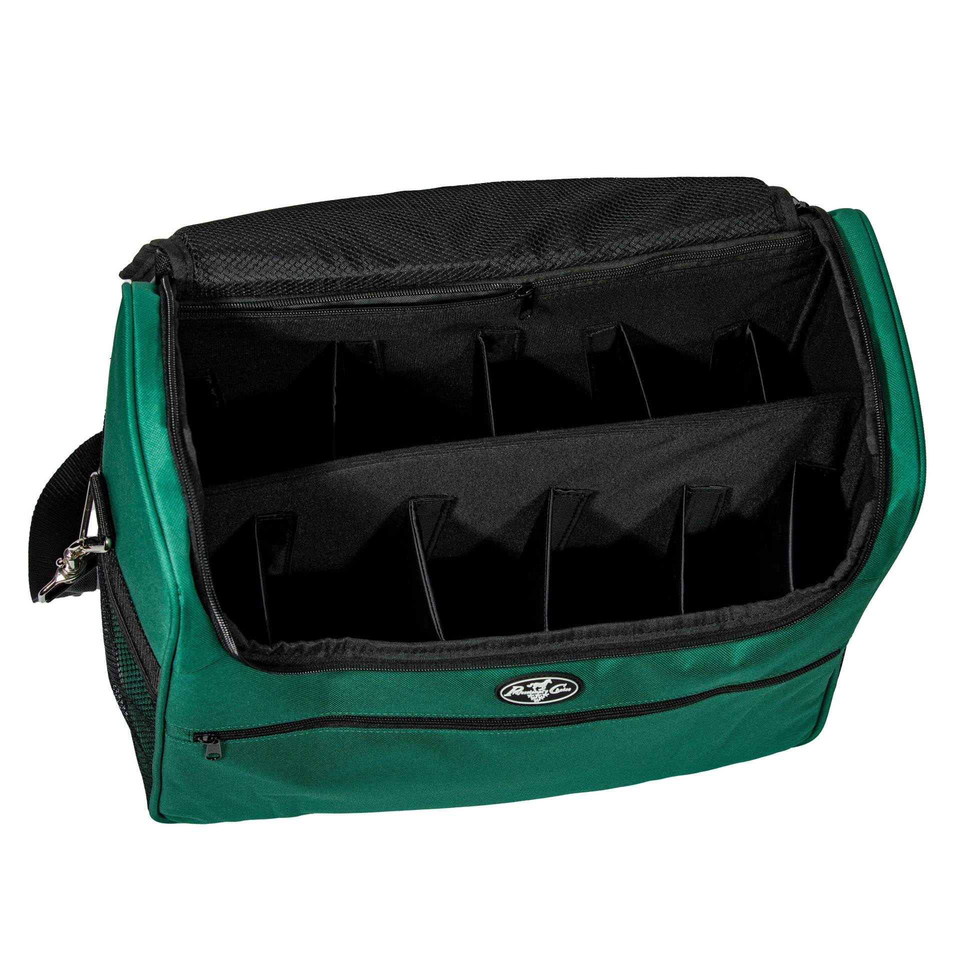 Green Professional's Choice bag with a black strap on a white background
