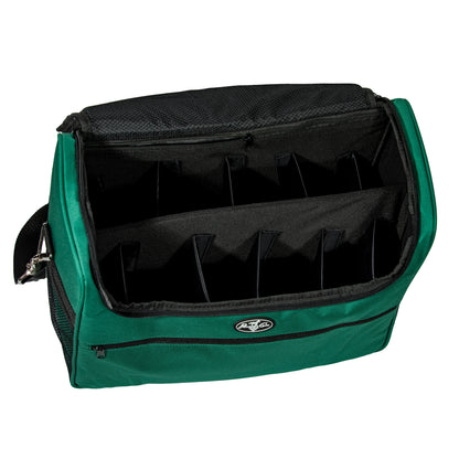 Green Professional's Choice bag with a black strap on a white background