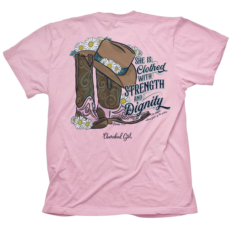 Cherished Girl® 'With Strength & Dignity' Women's T-Shirt by Kerusso®