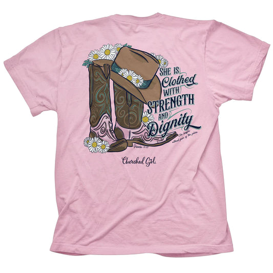 Cherished Girl® 'With Strength & Dignity' Women's T-Shirt by Kerusso®