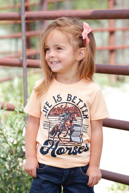 'Fast Horses' Toddler Girl's T-Shirt by Cruel Girl®