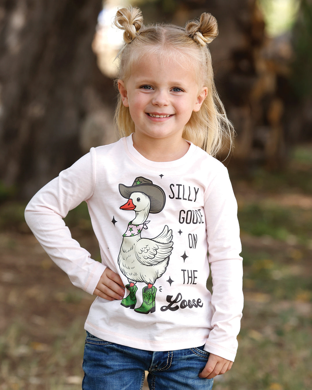 'Silly Goose' Toddler Girls Long Sleeve Shirt by Cruel Girls®