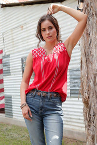 Red 'Southwest Mama' Women's Top by Cruel Denim®