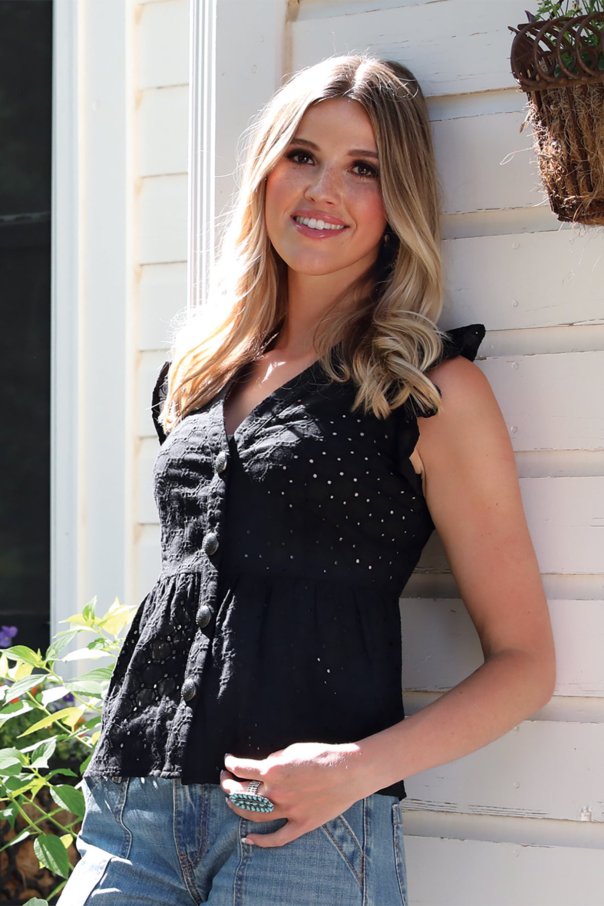 Black Sleeveless Women's Blouse by Cruel Denim®