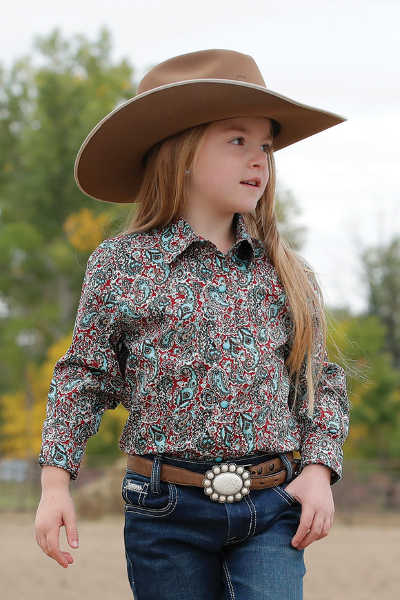 Red Paisley Girl's Shirt by Cruel Girl®