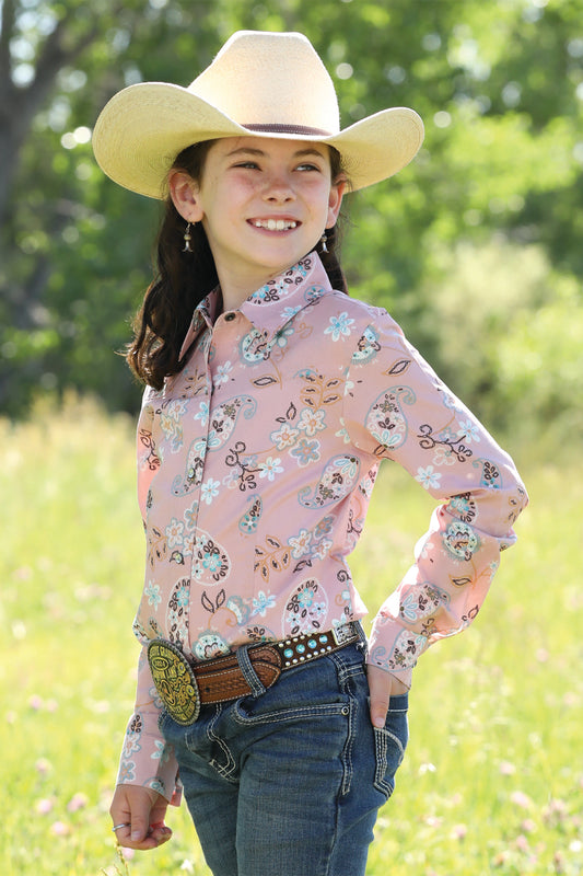 Dusty Pink Floral Girl's Shirt by Cruel Girl®