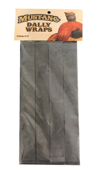 a bag of black dally wrap on a white background