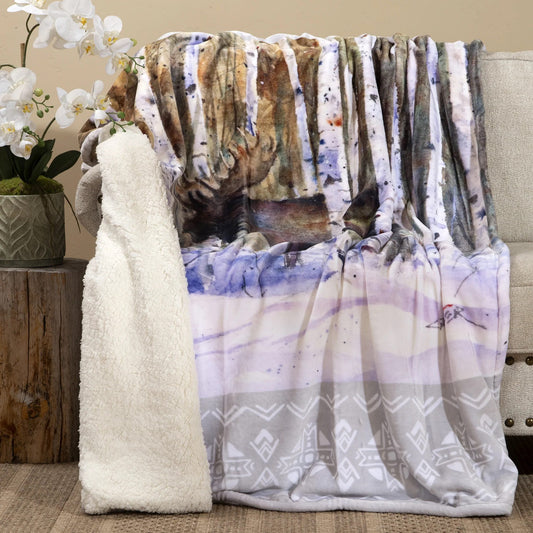Dean Crouser™ 'A Moment's Rest' Plush Sherpa Throw by Carsten's Inc.®