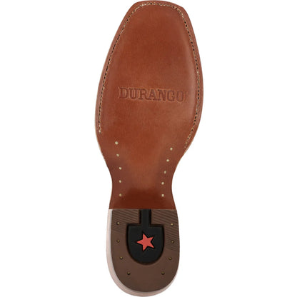 Brown leather boot sole with 'Durango' branding on a white background