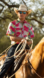 Pink Palm 'Sol' Short Sleeve Men's Shirt by Hooey®