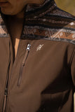 Brown & Aztec Softshell Men's Jacket by Hooey®