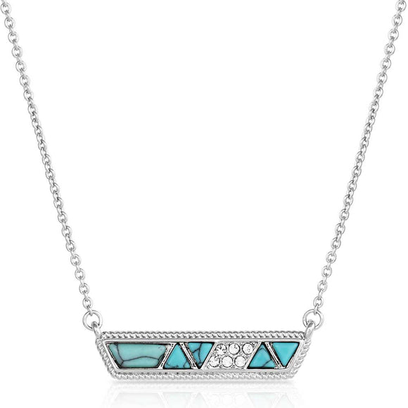 Cobblestone Turquoise Bar Necklace by Montana Silversmiths®
