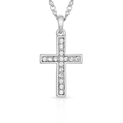 Rhinestone Cross Necklace by Montana Silversmiths®