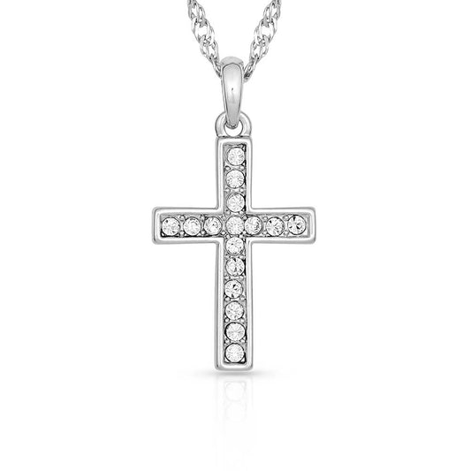 Rhinestone Cross Necklace by Montana Silversmiths®