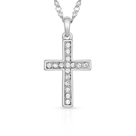 Rhinestone Cross Necklace by Montana Silversmiths®