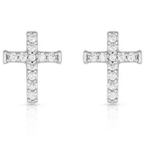 'Tiny Crystal Cross' Earrings by Montana Silversmiths®