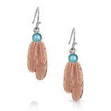 Rose Gold Feather Earrings by Montana Silversmiths®